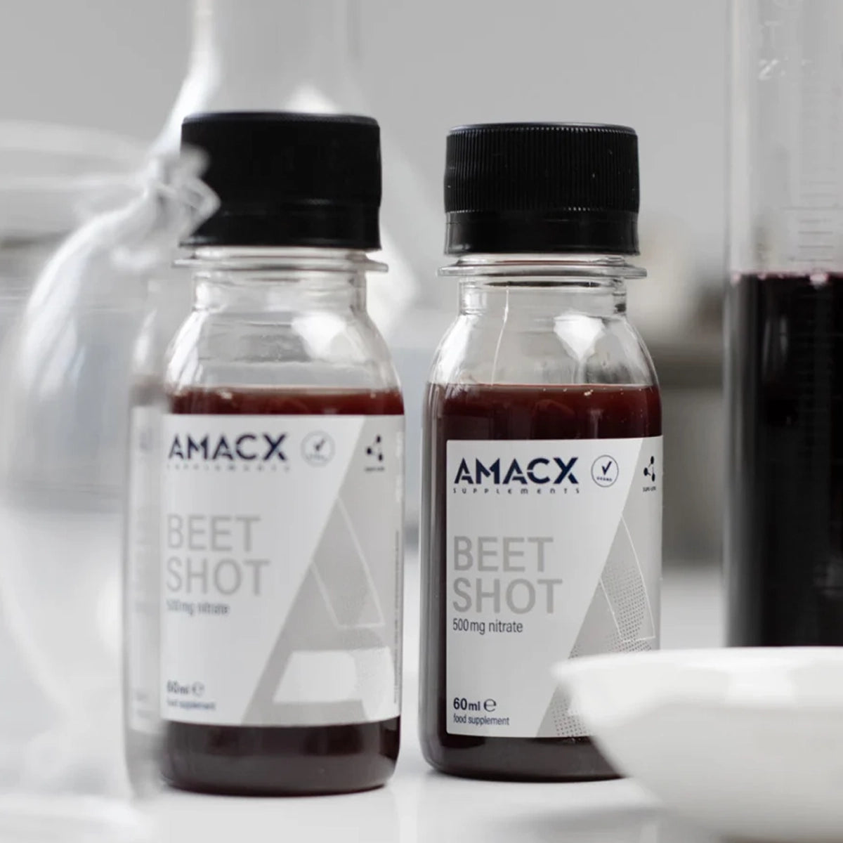 Amacx Beet Shot Nitrate 500 – dagligt tilskud til restitution og præstation