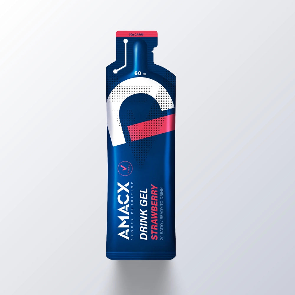 Amacx Drink Gel Strawberry – hurtig energi til løb, cykling og triatlon