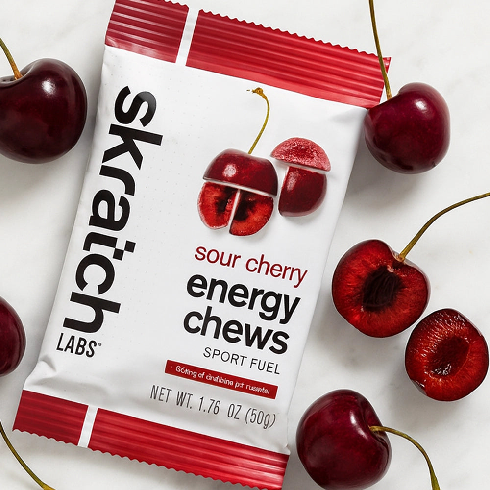 Skratch Labs Energy Chews Sour Cherry – energi-chews med kirsebærsmag