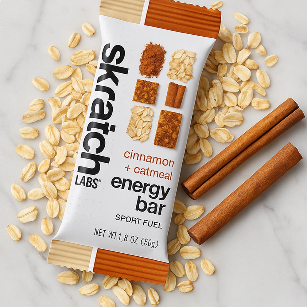 Skratch Sport Fuel Bar Cinnamon Oatmeal 1 portion – bar og emballage
