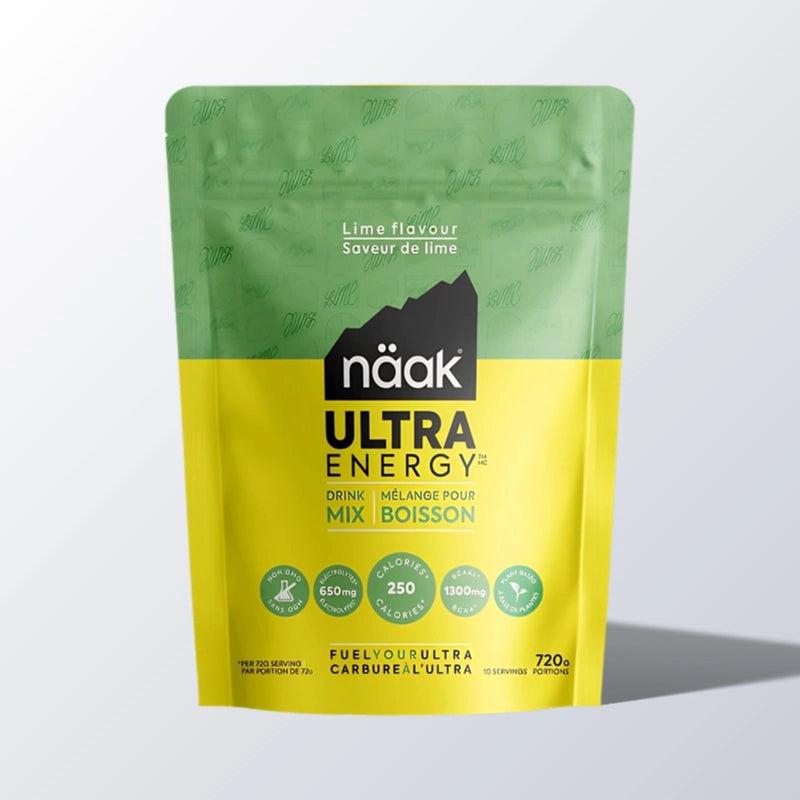 näak Ultra Energy Drink Mix Lime – energidrik med 55 g kulhydrat pr. portion