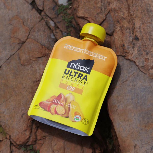 näak Ultra Energy Puree Sweet Potatoes Butternut Squash – cremet energi til løb, cykling og triatlon