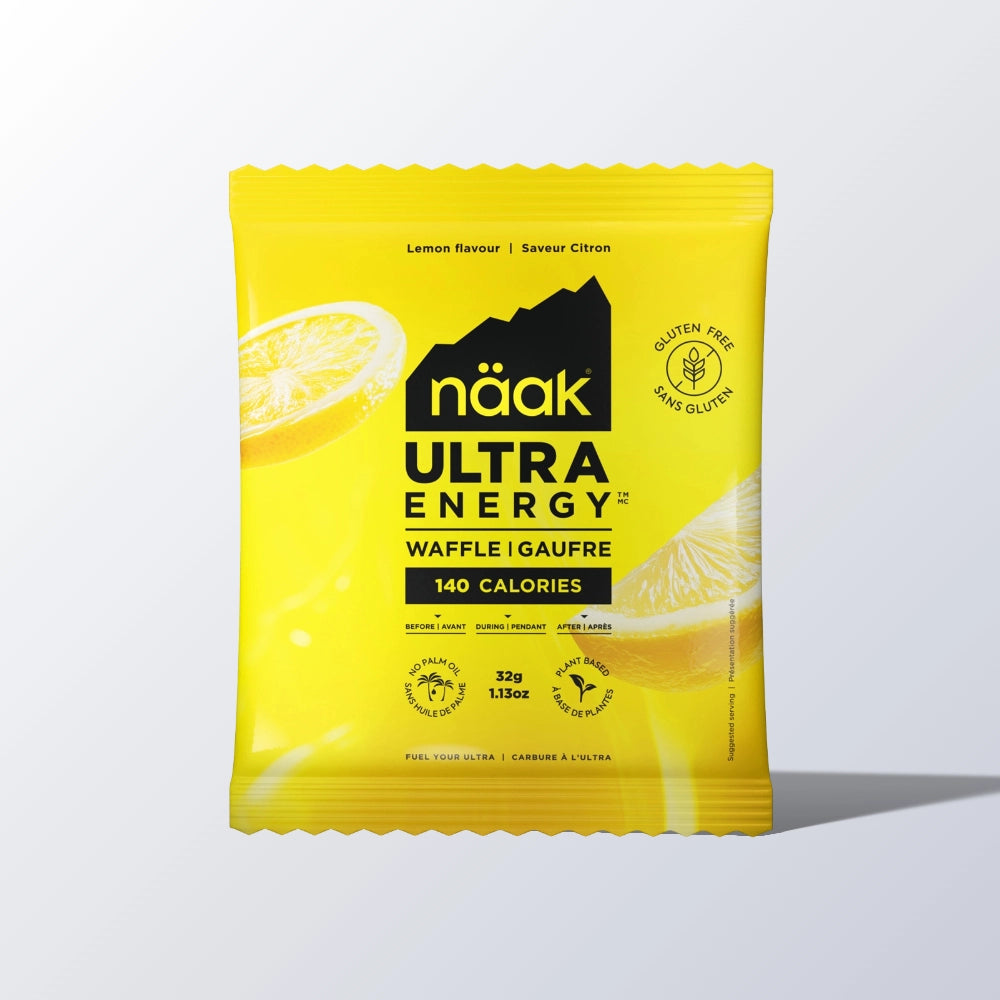 näak Waffle Lemon 1 portion – energivaffel med kulhydrater, protein og natrium