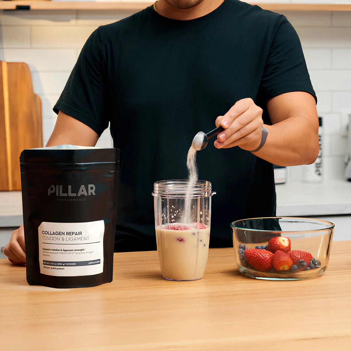 Pillar Collagen Repair 52 portioner opløses let i vand, juice eller proteinshake