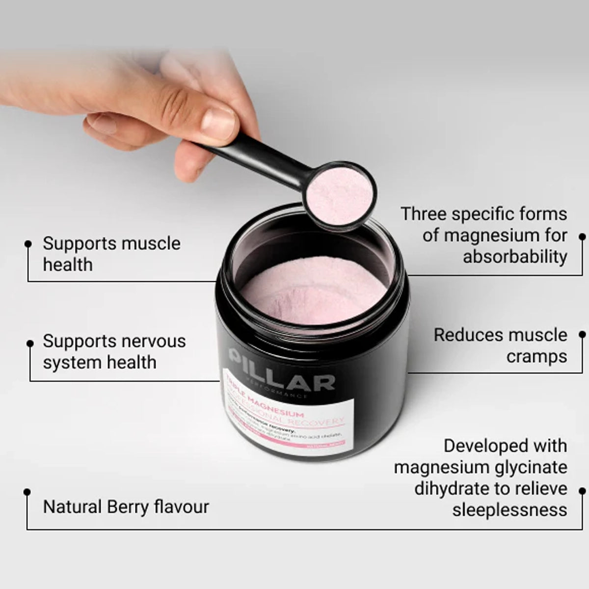 Pillar Performance Triple Magnesium | Berry / 40 portioner