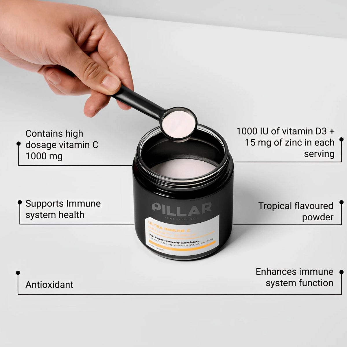 Pillar Performance Ultra Immune C | Tropisk / 40 portioner