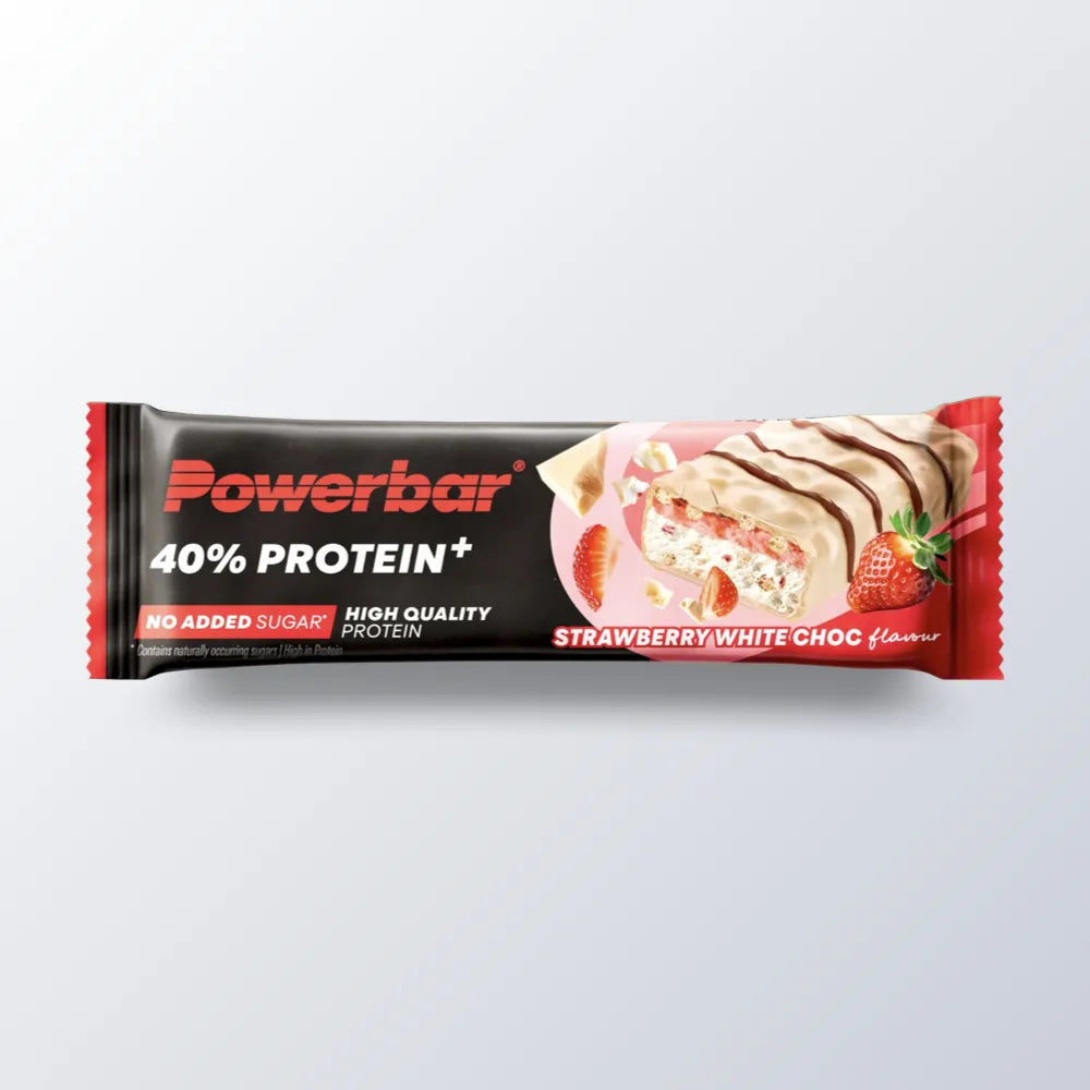 PowerBar 40% Protein+ Crisp Bar | Strawberry white Choc