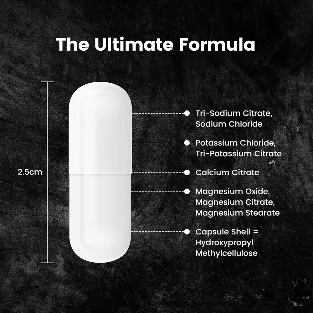 Precision Electrolyte Capsules Neutral 15 portioner – nærbillede af kapsler