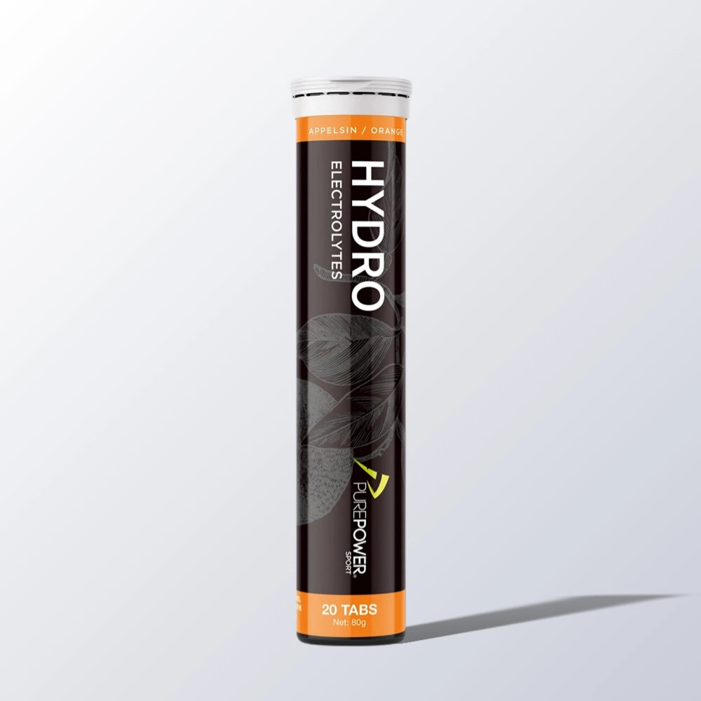 Produktbillede af PurePower Hydro Appelsin – brusetablet med elektrolytter og appelsinsmag