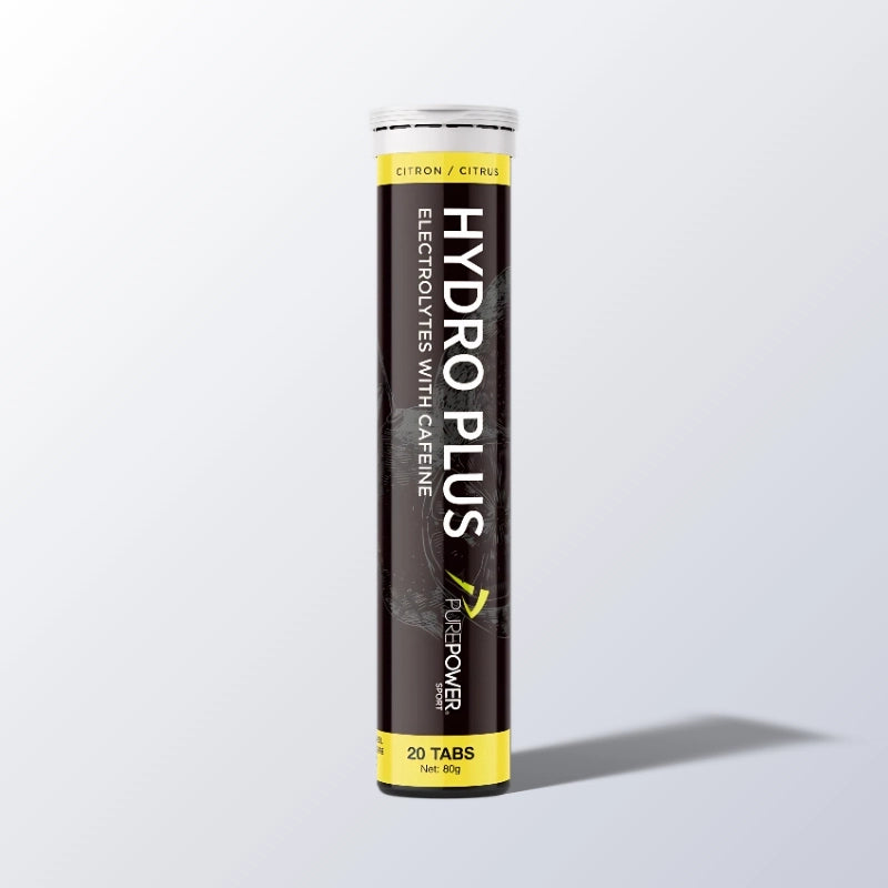 PurePower Hydro Plus Citrus | Brusetabletter med elektrolytter & koffein