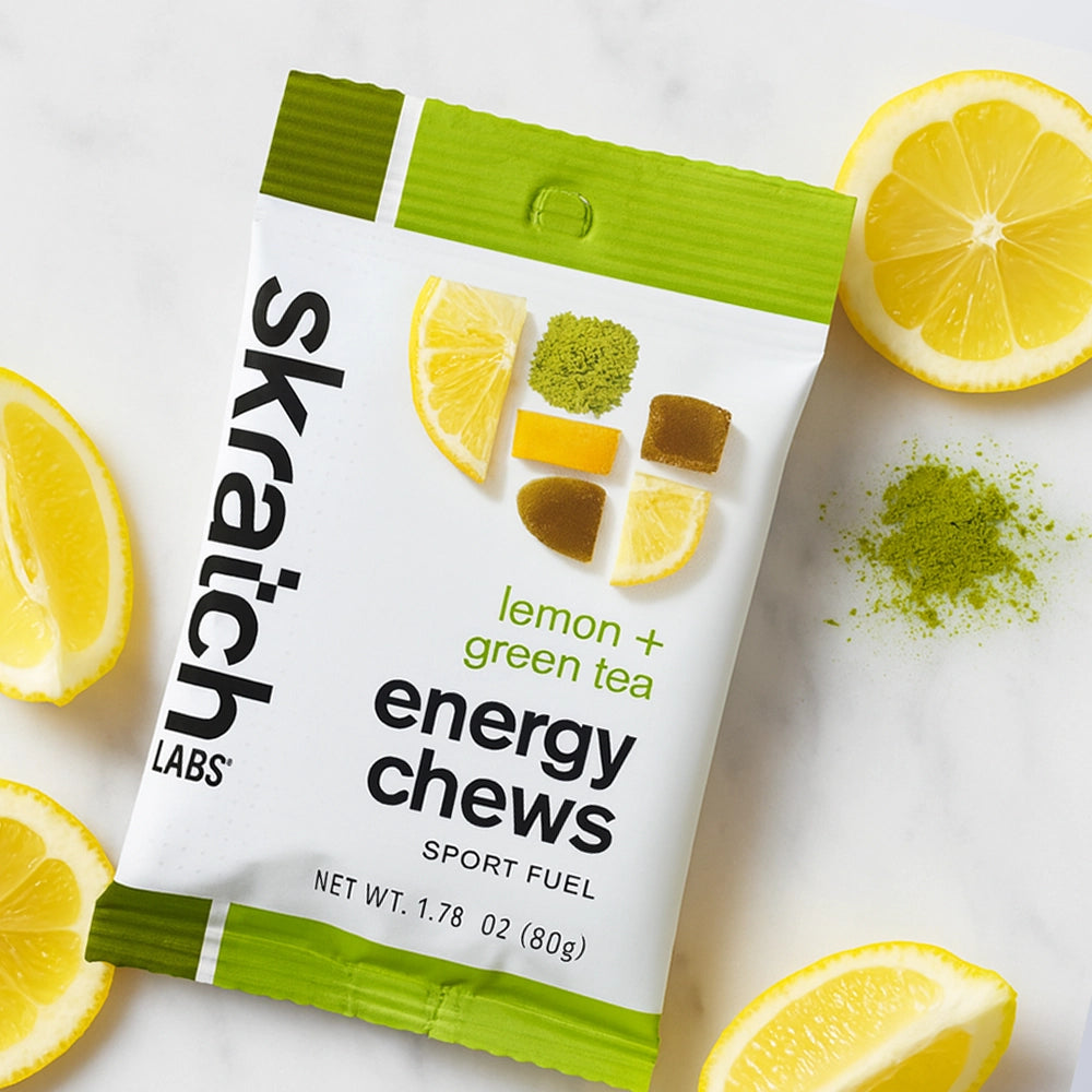 Skratch Labs Energy Chews Lemon Green Tea – pose med energi-chews